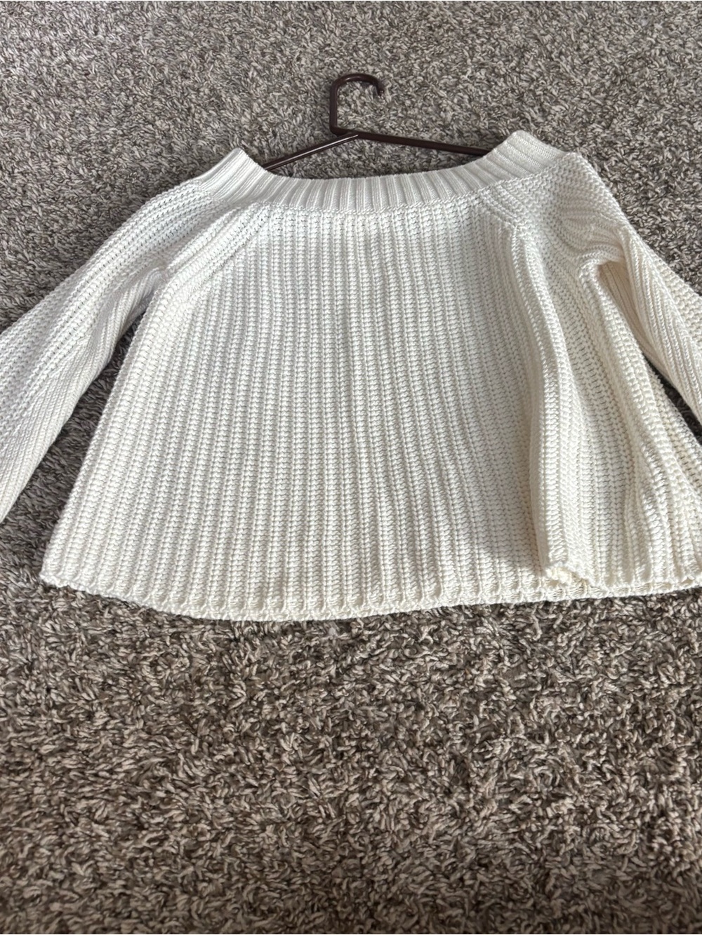 Classic Cream Knit Women’s Sweater boston proper croped cotton sweater
